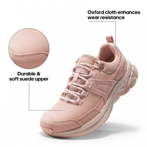 Women's Water-Resistant Lightweight Hiking Shoes - VINTAGE PINK - 1